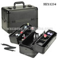 black professional makeup cases with trays inside from China manufacturer